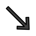 Down Right Arrow SVG Icon